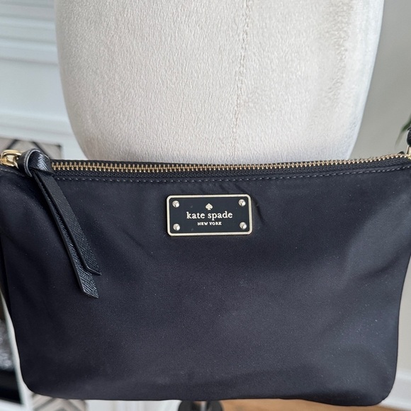 kate spade Handbags - Kate Spade Black Crossbody with Gold Accents